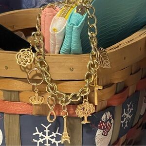 Gold Chain Tree Of Life Charm Bracelet